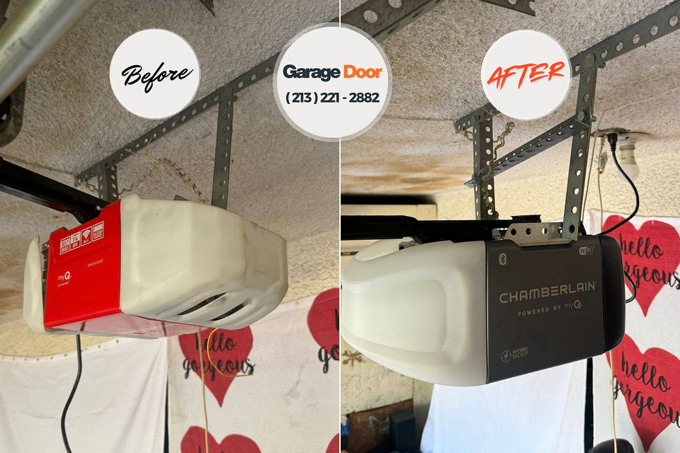 Before and after: garage door repair Union Springs, AL